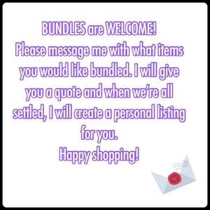 BUNDLES WELCOME!!!